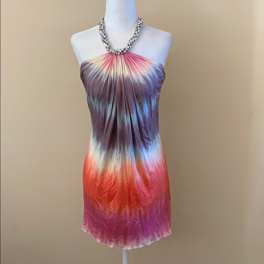 Rhinestone halter dress